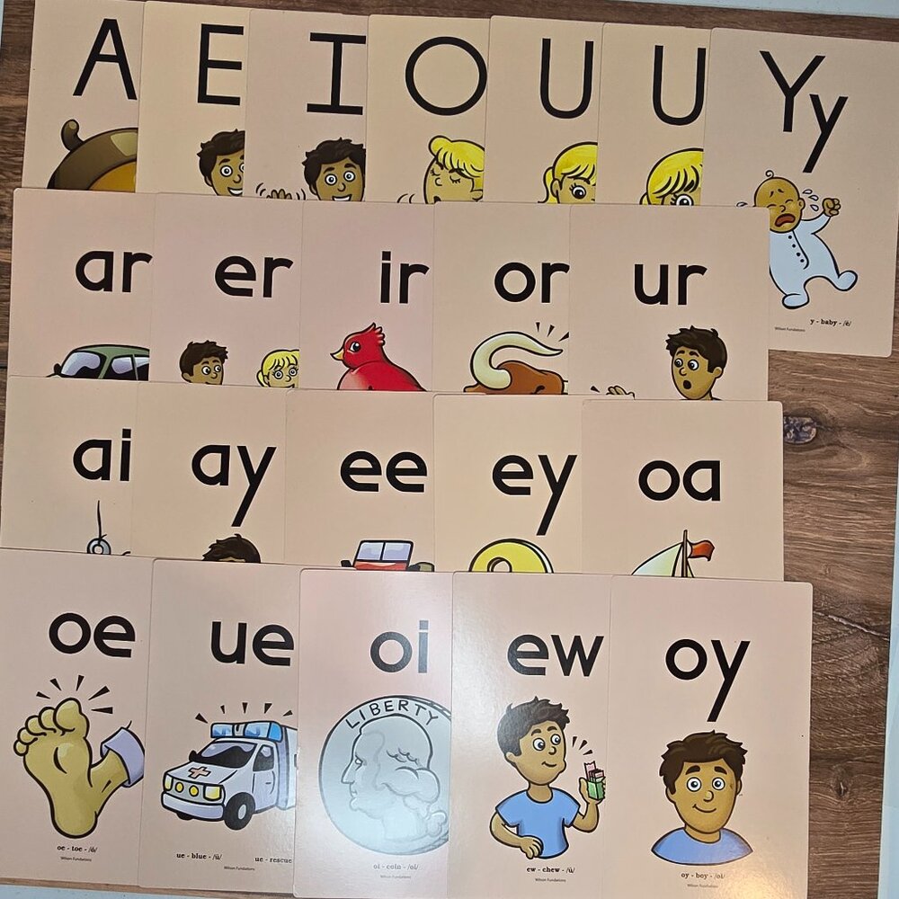 Wilson Fundations Large Sound Cards 2 COMPLETE SET